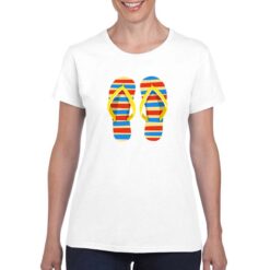 Infradito t-shirt personalizzata donna digitalshirt bianco