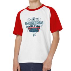 Ingegneria t-shirt bicolor personalizzata bambino digitalshirt rossa