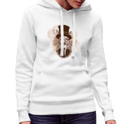 Inventore felpa con cappuccio personalizzata donna digitalshirt bianca.jpg