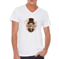 Inventore t-shirt scollo a v personalizzata uomo digitalshirt bianca