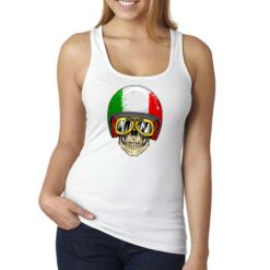 Italian Skull canottiera personalizzata donna digitalshirt bianca