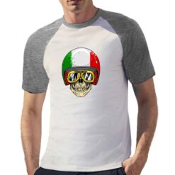 Italian Skull t-shirt bicolor personalizzata uomo digitalshirt grigia