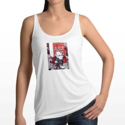 Japan Cat canottiera personalizzata donna digitalshirt bianca