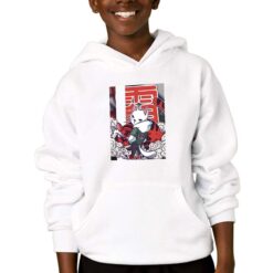Japan Cat felpa con cappuccio personalizzata bambino digitalshirtbianco