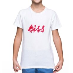 Kiss t-shirt personalizzata bambino digitalshirt bianca
