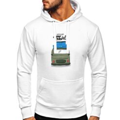 Let's Go Travel felpa con cappuccio personalizzata uomo digitalshirt bianca