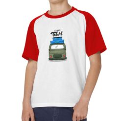 Let's Go Travel t-shirt bicolor personalizzata bambino digitalshirt rossa