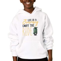 Life is a Journey felpa con cappuccio personalizzata bambino digitalshirtbianco