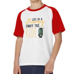 Life is a Journey t-shirt bicolor personalizzata bambino digitalshirt rossa