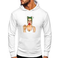 Lollipop felpa con cappuccio personalizzata uomo digitalshirt bianca