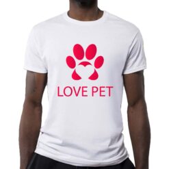 Love Pet t-shirt personalizzata uomo digitalshirt bianca