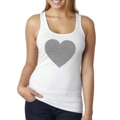 Love Scritta BN canottiera personalizzata donna digitalshirt bianca