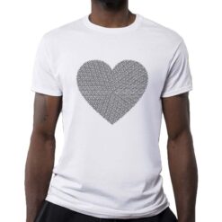 Love Scritta BN t-shirt personalizzata uomo digitalshirt bianca
