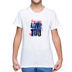 Love You t-shirt personalizzata bambino digitalshirt bianca