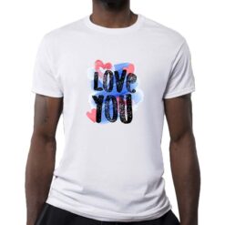 Love You t-shirt personalizzata uomo digitalshirt bianca