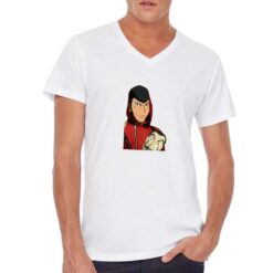 Lupin de Papel t-shirt scollo a v personalizzata uomo digitalshirt bianca