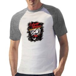 Lupo Bianco t-shirt bicolor personalizzata uomo digitalshirt grigia