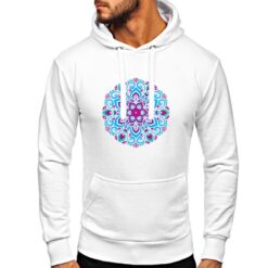 Mandala felpa con cappuccio personalizzata uomo digitalshirt bianca