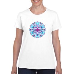 Mandala t-shirt personalizzata donna digitalshirt bianco