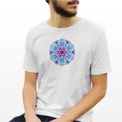 Mandala t-shirt personalizzata uomo digitalshirt bianca
