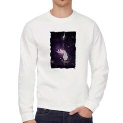 Mano Cosmo felpa senza cappuccio personalizzata uomo digitalshirt bianca