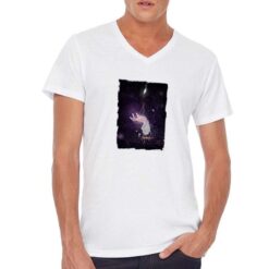 Mano Cosmo t-shirt scollo a v personalizzata uomo digitalshirt bianca