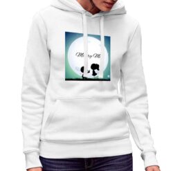 Marry Me felpa con cappuccio personalizzata donna digitalshirt bianca.jpg