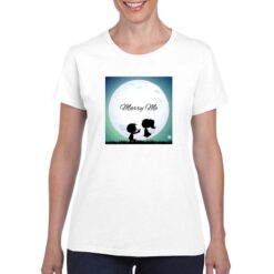Marry Me t-shirt personalizzata donna digitalshirt bianco