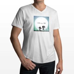 Marry Me t-shirt scollo a v personalizzata uomo digitalshirt bianca