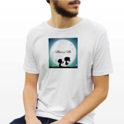 Marry Me t-shirt personalizzata uomo digitalshirt bianca