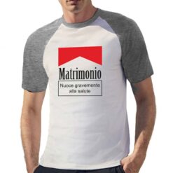 Matrimonio nuoce… t-shirt bicolor personalizzata uomo digitalshirt grigia