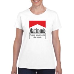Matrimonio nuoce… t-shirt personalizzata donna digitalshirt bianco