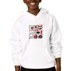 Meaw felpa con cappuccio personalizzata bambino digitalshirtbianco