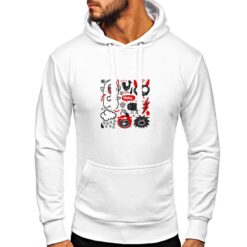 Meaw felpa con cappuccio personalizzata uomo digitalshirt bianca