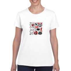 Meaw t-shirt personalizzata donna digitalshirt bianco