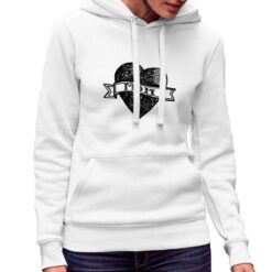 Mom Cuore felpa con cappuccio personalizzata donna digitalshirt bianca.jpg