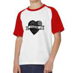 Mom Cuore t-shirt bicolor personalizzata bambino digitalshirt rossa