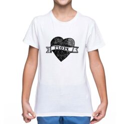 Mom Cuore t-shirt personalizzata bambino digitalshirt bianca