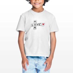 Mom Love t-shirt personalizzata bambino digitalshirt bianca