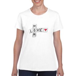 Mom Love t-shirt personalizzata donna digitalshirt bianco