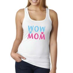 Mom Wow canottiera personalizzata donna digitalshirt bianca