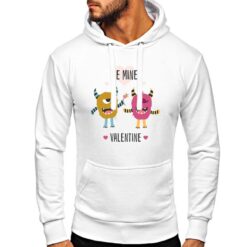 Monster felpa con cappuccio personalizzata uomo digitalshirt bianca