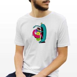 Mostro Affamato t-shirt personalizzata uomo digitalshirt bianca