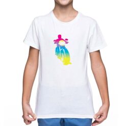 Moto Arcobaleno t-shirt personalizzata bambino digitalshirt bianca
