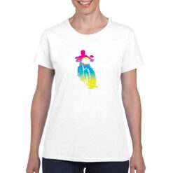 Moto Arcobaleno t-shirt personalizzata donna digitalshirt bianco