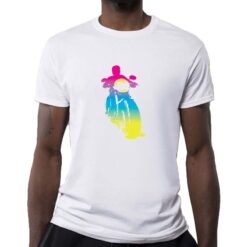 Moto Arcobaleno t-shirt personalizzata uomo digitalshirt bianca