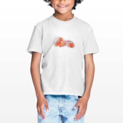 Moto Infuocata t-shirt personalizzata bambino digitalshirt bianca