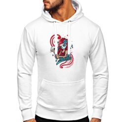 Muerte felpa con cappuccio personalizzata uomo digitalshirt bianca