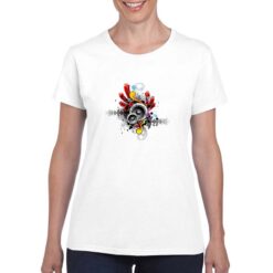 Musica t-shirt personalizzata donna digitalshirt bianco