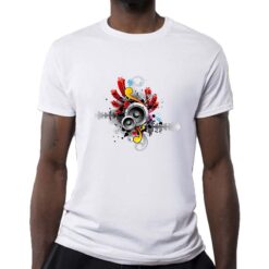Musica t-shirt personalizzata uomo digitalshirt bianca